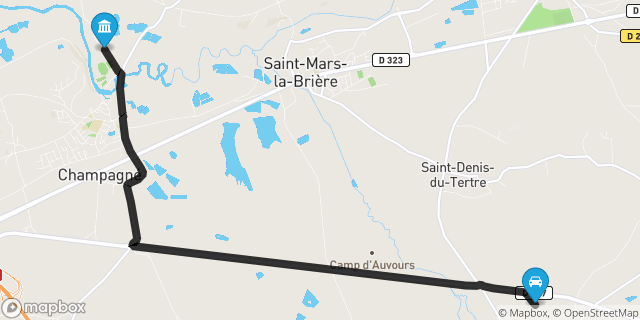 Itinéraire vers Champagne