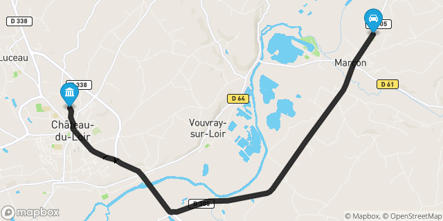 Itinéraire vers Château-du-Loir