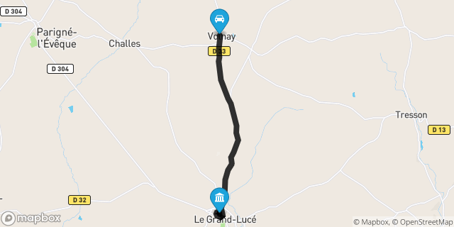 Itinéraire vers Le Grand-Lucé