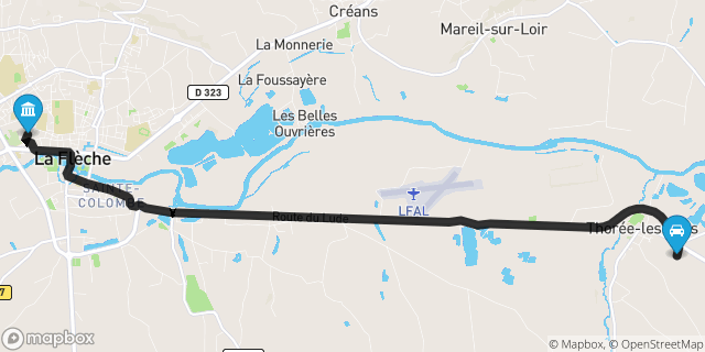 Itinéraire vers La Flèche