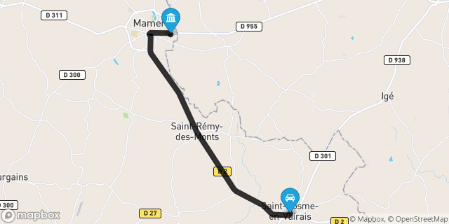 Itinéraire vers Mamers