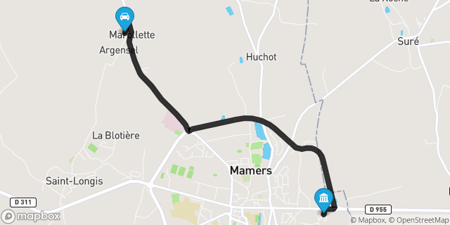 Itinéraire vers Mamers