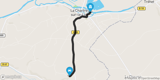 Itinéraire vers La Chartre-sur-le-Loir