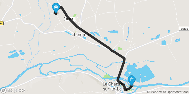Itinéraire vers La Chartre-sur-le-Loir