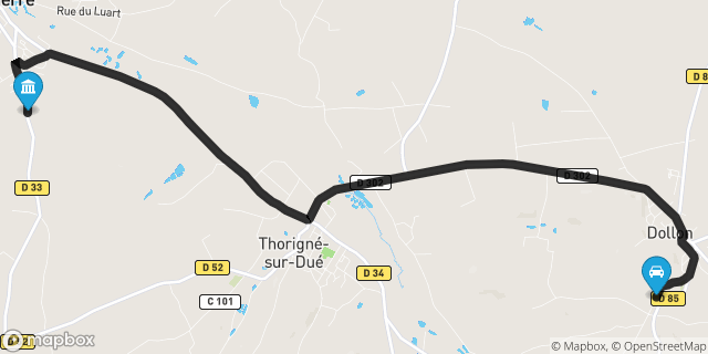 Itinéraire vers Connerré