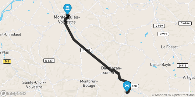 Itinéraire vers Montesquieu-Volvestre