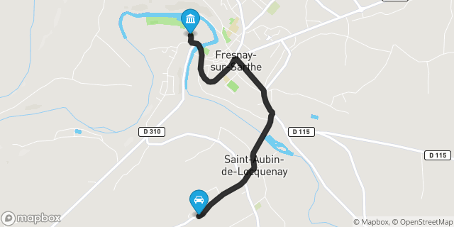 Itinéraire vers Fresnay-sur-Sarthe