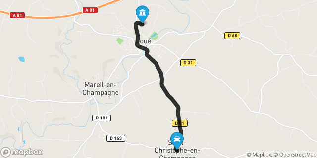 Itinéraire vers Loué