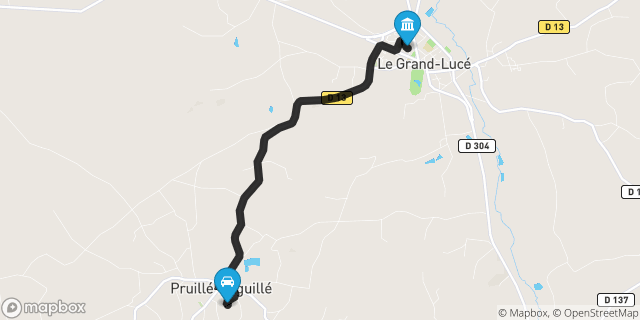 Itinéraire vers Le Grand-Lucé