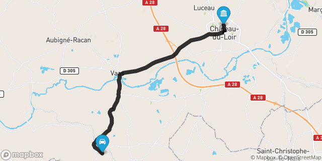 Itinéraire vers Château-du-Loir