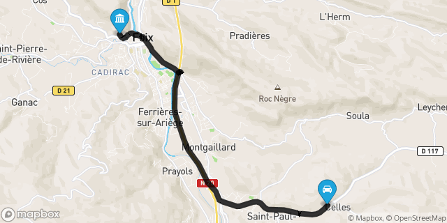 Itinéraire vers Foix