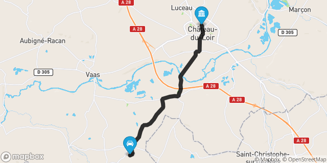 Itinéraire vers Château-du-Loir