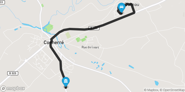 Itinéraire vers Connerré