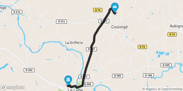 Itinéraire vers Le Lude