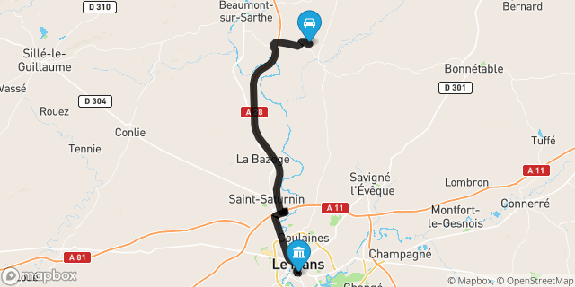 Itinéraire vers Le Mans