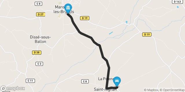 Itinéraire vers Marolles-les-Braults