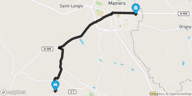 Itinéraire vers Mamers