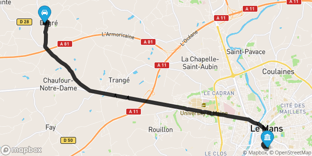 Itinéraire vers Le Mans