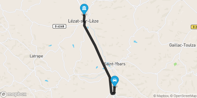 Itinéraire vers Lézat-sur-Lèze