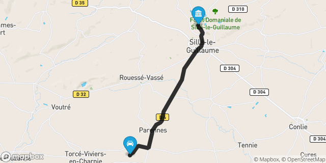 Itinéraire vers Sillé-le-Guillaume
