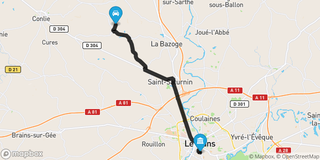 Itinéraire vers Le Mans