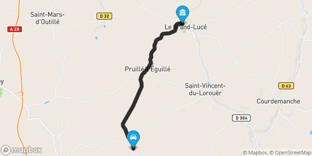 Itinéraire vers Le Grand-Lucé