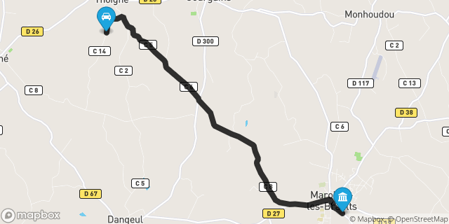 Itinéraire vers Marolles-les-Braults