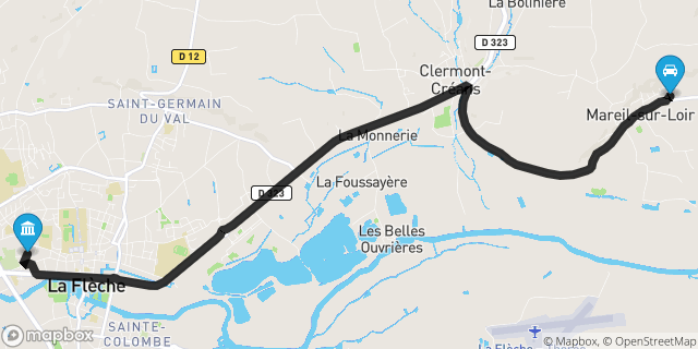 Itinéraire vers La Flèche