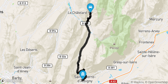 Itinéraire vers Saint-Pierre-d'Albigny