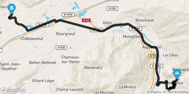 Itinéraire vers Saint-Pierre-d'Albigny