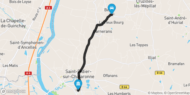 Itinéraire vers Saint-Didier-sur-Chalaronne