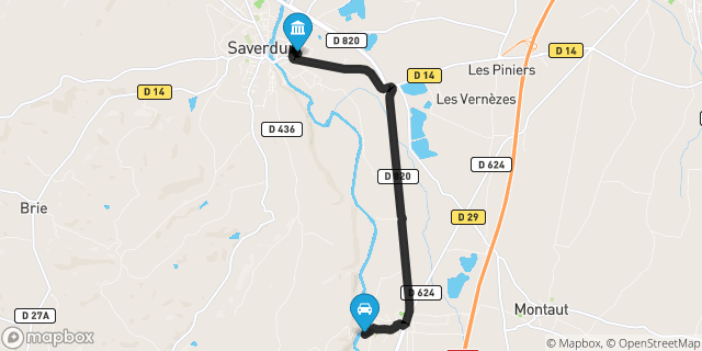 Itinéraire vers Saverdun