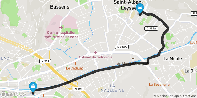 Itinéraire vers Chambéry