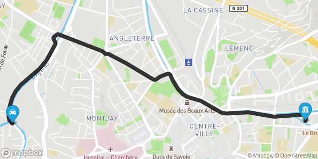 Itinéraire vers Chambéry