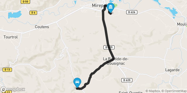 Itinéraire vers Mirepoix