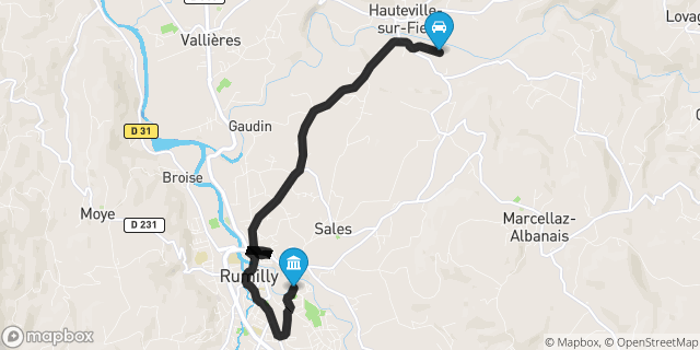 Itinéraire vers Rumilly