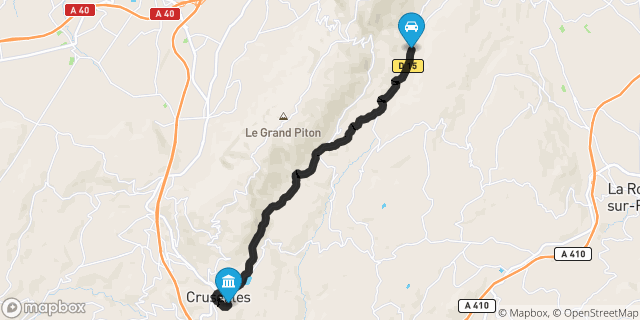 Itinéraire vers Cruseilles