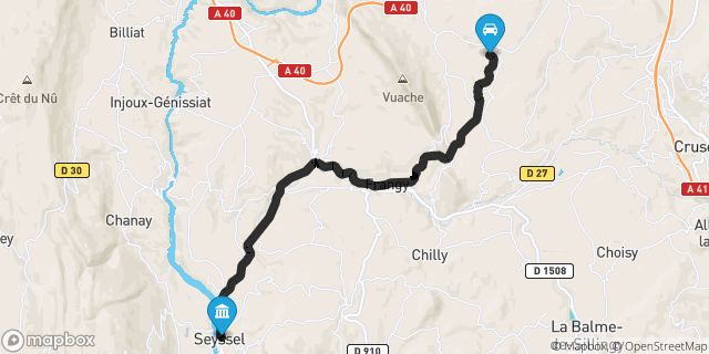 Itinéraire vers Seyssel
