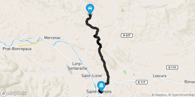 Itinéraire vers Saint-Girons
