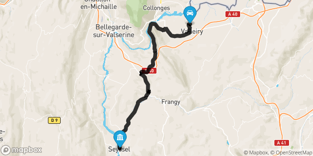 Itinéraire vers Seyssel
