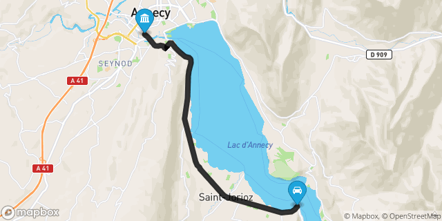 Itinéraire vers Annecy