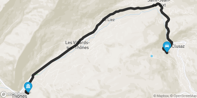 Itinéraire vers Thônes