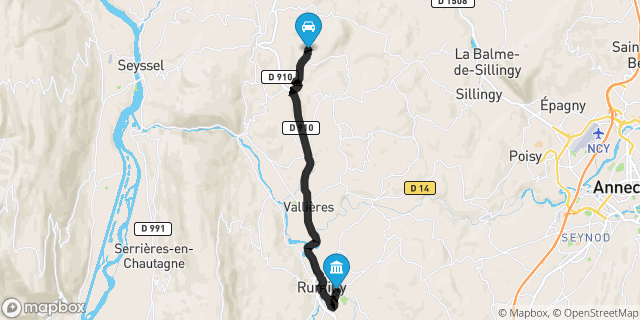 Itinéraire vers Rumilly