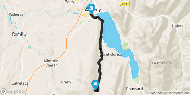 Itinéraire vers Annecy