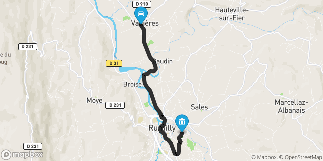 Itinéraire vers Rumilly