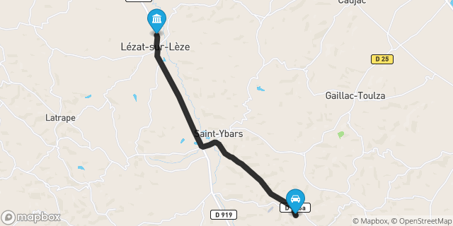 Itinéraire vers Lézat-sur-Lèze