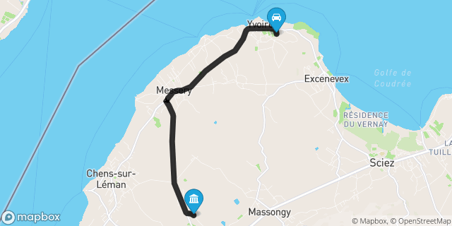 Itinéraire vers Douvaine