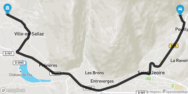 Itinéraire vers Viuz-en-Sallaz