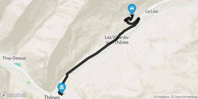 Itinéraire vers Thônes