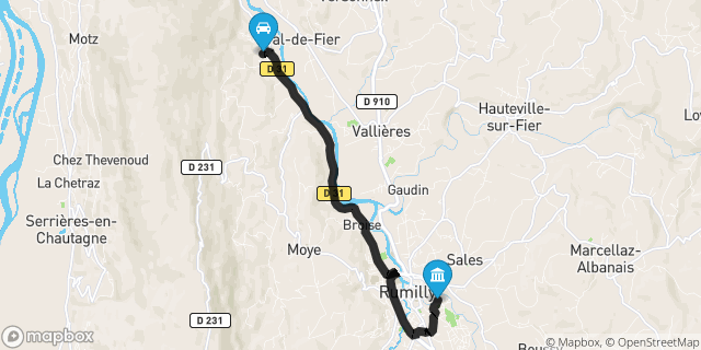 Itinéraire vers Rumilly